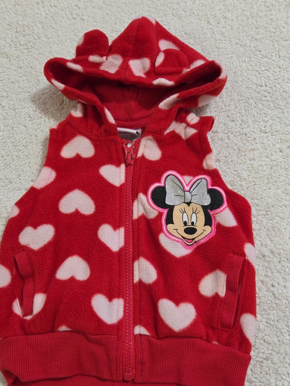 DISNEY MINNIE MOUSE HOODED FLEECE VEST